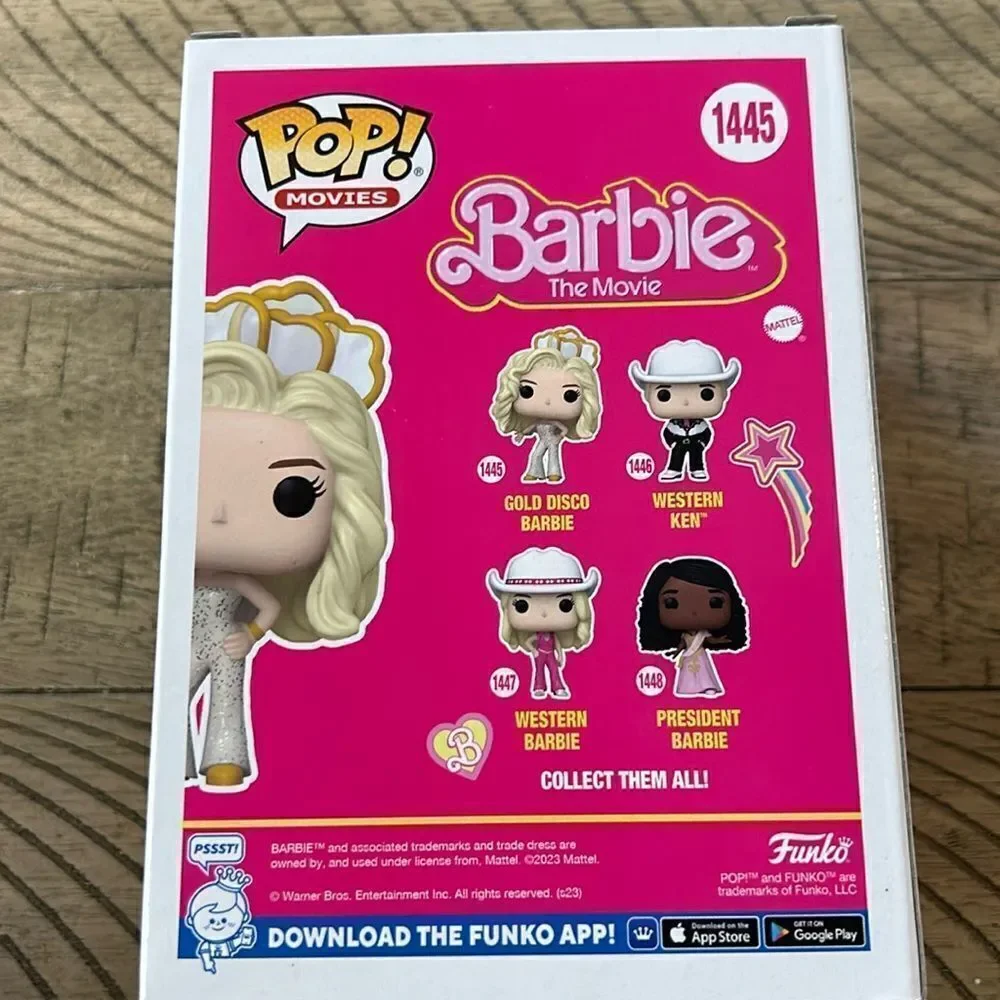NIB Funko Gold Disco 💃 🪩 Barbie 💄 from Barbie Movie 🎥 🍿
